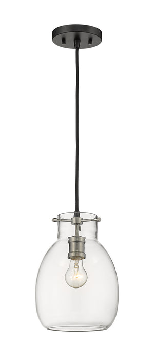 Z-Lite 476MP-MB-BN Bella One Light Mini Pendant, Matte Black / Brushed Nickel Main Image.jpg