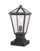 Z-Lite 579PHMS-SQPM-ORB Talbot One Light Outdoor Pier Mount, Oil Rubbed Bronze Main Image.jpg