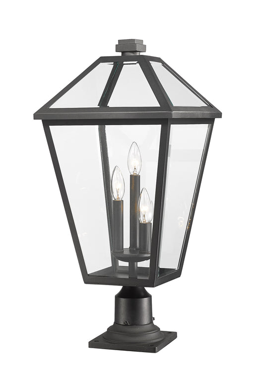 Z-Lite 579PHXLR-533PM-BK Talbot Three Light Outdoor Pier Mount, Black Main Image.jpg