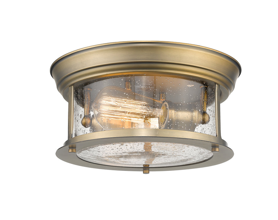 Z-Lite 727F10-HBR Sonna Two Light Flush Mount, Heritage Brass Main Image.jpg