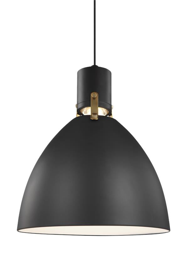 Visual Comfort Studio P1442MB-L1 Brynne LED Pendant, Matte Black Main Image.jpg