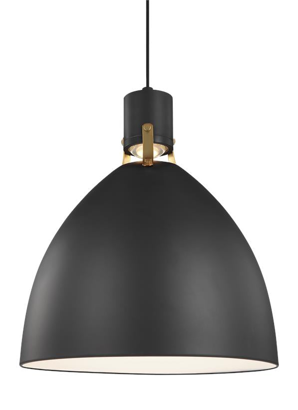 Visual Comfort Studio P1443MB-L1 Brynne LED Pendant, Matte Black Main Image.jpg