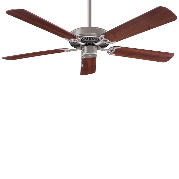 Minka-Aire F547-BS/DW Contractor 52" Ceiling Fan, Brushed Steel W/ Dark Walnut Main Image.jpg