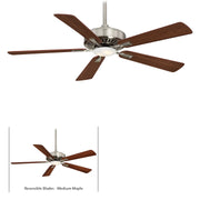 Minka-Aire F556L-BN/DW Contractor Plus LED 52" Ceiling Fan, Brushed Nickel/Dark Walnut Main Image.jpg
