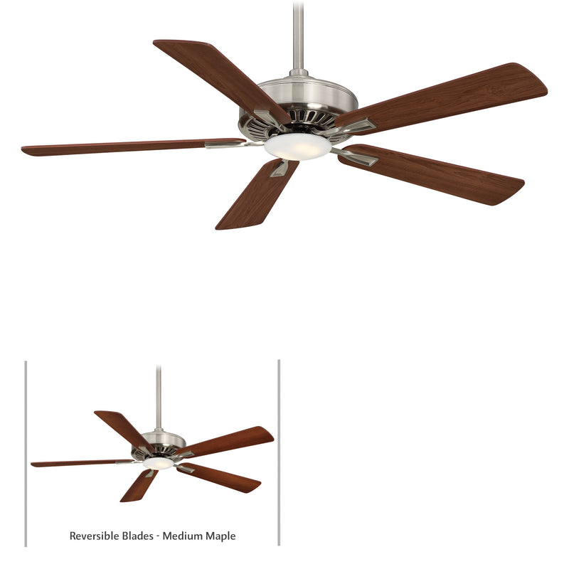 Minka-Aire F556L-BN/DW Contractor Plus LED 52" Ceiling Fan, Brushed Nickel/Dark Walnut Main Image.jpg