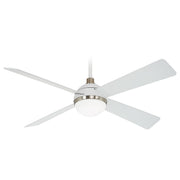 Minka-Aire F623L-WHF/BN Orb LED 54" Ceiling Fan, Flat White/Brushed Nickel Finish Main Image.jpg