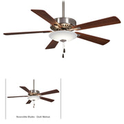 Minka-Aire F656L-BN/DW Contractor Uni-Pack LED 52" Ceiling Fan, Brushed Nickel/Dark Walnut Main Image.jpg