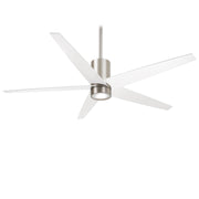 Minka-Aire F828-BN/WH Symbio 56" Ceiling Fan, Brushed Nickel/White Main Image.jpg