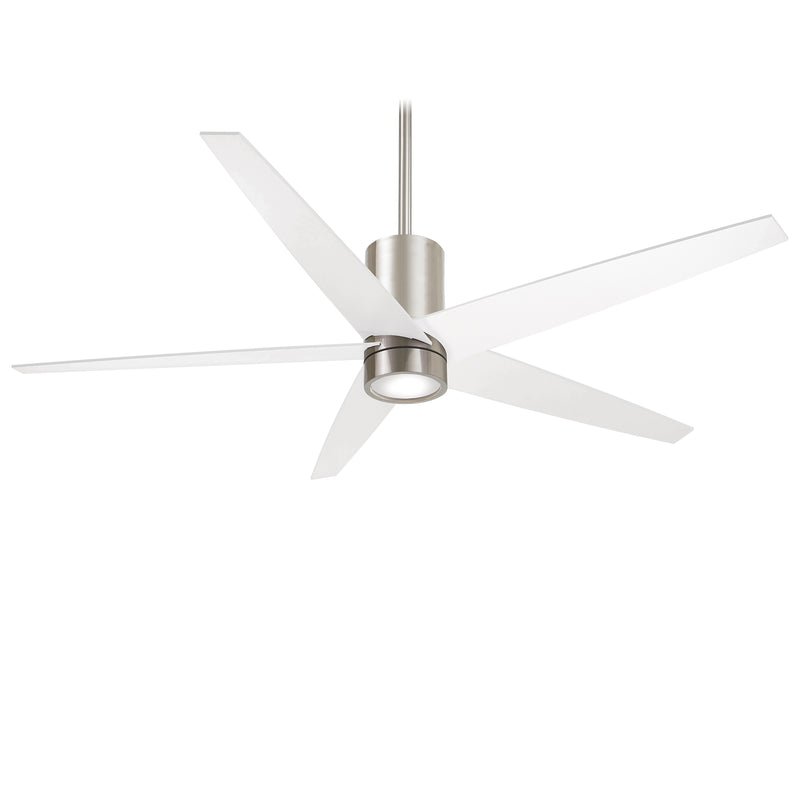 Minka-Aire F828-BN/WH Symbio 56" Ceiling Fan, Brushed Nickel/White Main Image.jpg