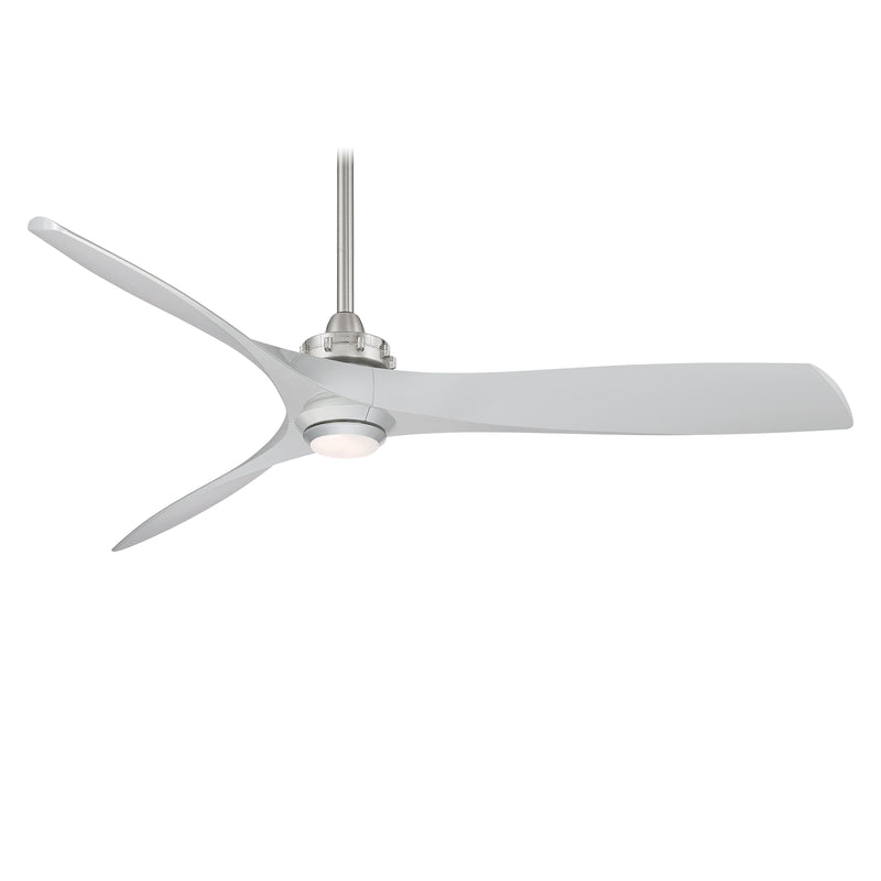 Minka-Aire F853L-BN/SL Aviation LED 60" Ceiling Fan, Brushed Nickel W/ Silver Main Image.jpg