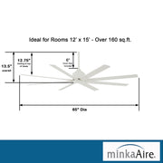 Minka-Aire F896-65-WHF Xtreme H2O 65" Ceiling Fan, Flat White Alternate Image 2.jpg
