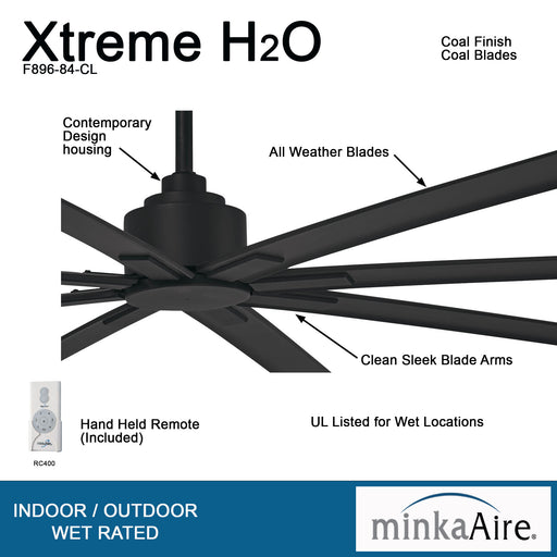 Minka-Aire F896-84-CL Xtreme H2O 84" Outdoor Ceiling Fan, Coal Alternate Image.jpg