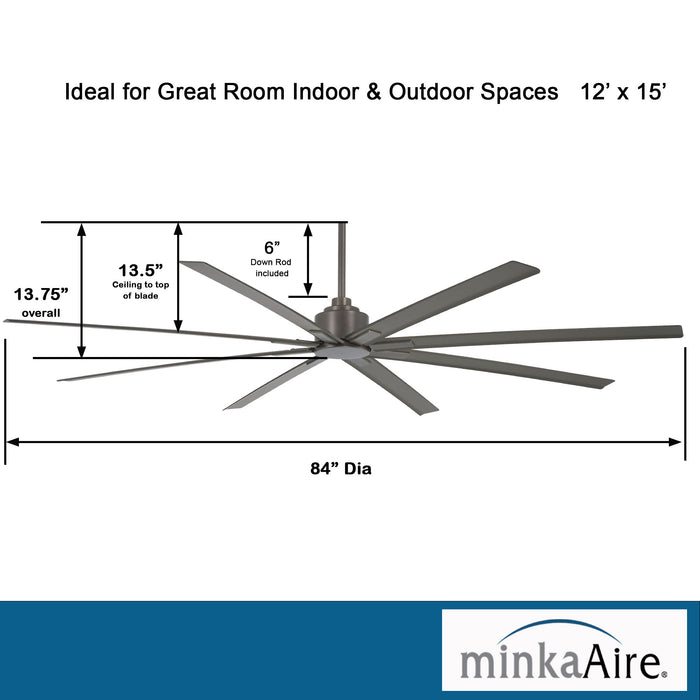 Minka-Aire F896-84-SI Xtreme H2O 84" Outdoor Ceiling Fan, Smoked Iron Alternate Image 2.jpg