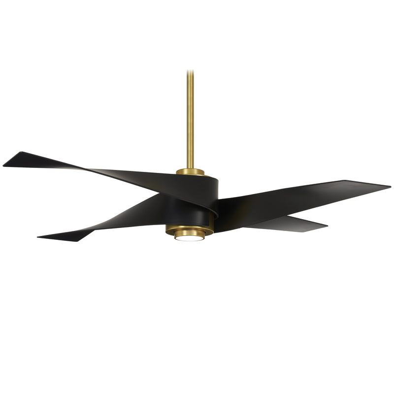 Minka-Aire F903L-SBR/MBK Artemis IV 64" Ceiling Fan, Soft Brass/Matte Black Main Image.jpg