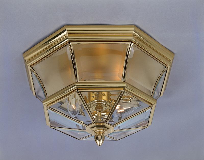 Francis Millar CL1794B Classic Series Outdoor Flush Mount, Polished Brass Main Image.jpg