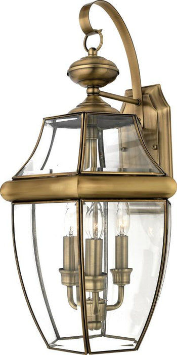 Francis Millar CL8318A Classic Series Outdoor Wall Lantern, Antique Brass Main Image.jpg