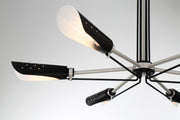 George Kovacs P1696-691 Turbine Six Light Chandelier, Coal With Brushed Nickel Alternate Image 2.jpg