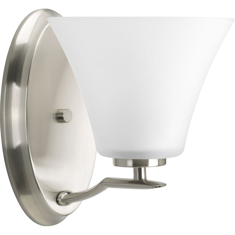 Progress P2004-09 Bravo Collection One-Light Brushed Nickel Etched Glass Modern Bath Vanity Light Main Image.jpg