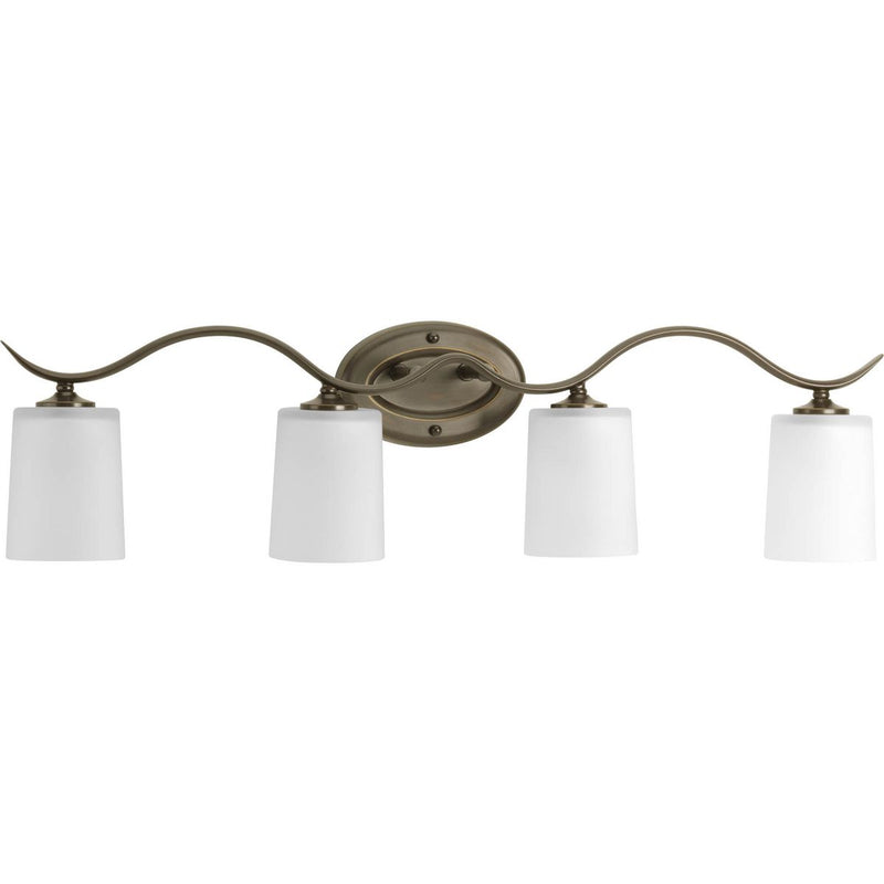 Progress P2021-20 Inspire Collection Four-Light Antique Bronze Etched Glass Traditional Bath Vanity Light Main Image.jpg