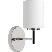 Progress P2131-104 Replay Collection One-Light Polished Nickel Etched White Glass Glass Modern Bath Vanity Light Main Image.jpg