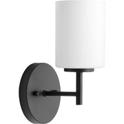 Progress P2131-31 Replay Collection One-Light Textured Black Etched White Glass Glass Modern Bath Vanity Light Main Image.jpg