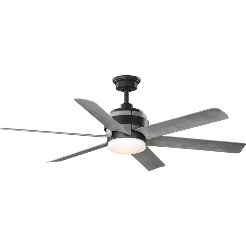Progress P250003-143-30 Kaysville Collection 6-Blade Grey Weathered Wood 56-Inch DC Motor LED Urban Industrial Ceiling Fan Main Image.jpg