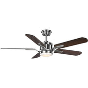 Progress P250007-009-30 Claret Collection 5-Blade Reversible Matte Black/American Walnut 54-Inch AC Motor Ceiling Fan Main Image.jpg