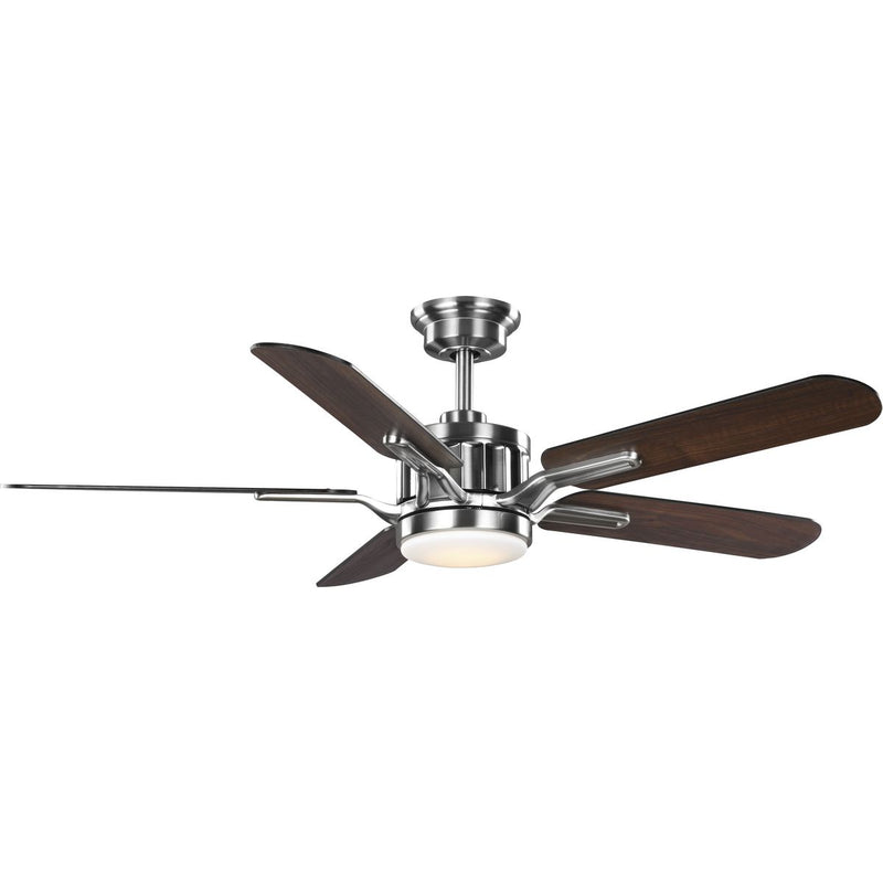 Progress P250007-009-30 Claret Collection 5-Blade Reversible Matte Black/American Walnut 54-Inch AC Motor Ceiling Fan Main Image.jpg