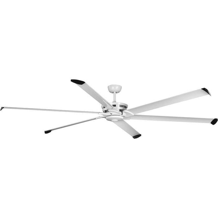 Progress P250030-028 Huff Collection Indoor/Outdoor 96" Six-Blade  Satin White Ceiling Fan Main Image.jpg