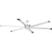 Progress P250030-028 Huff Collection Indoor/Outdoor 96" Six-Blade  Satin White Ceiling Fan Main Image.jpg