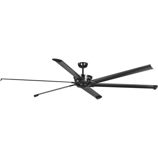 Progress P250030-031 Huff Collection Indoor/Outdoor 96" Six-Blade Black Ceiling Fan Main Image.jpg