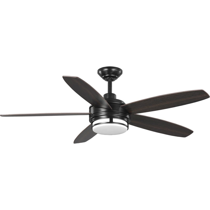 Progress P250036-031-30 Albin Collection 54" Indoor/Outdoor Five-Blade Black Ceiling Fan Main Image.jpg