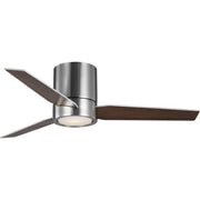 Progress P250058-009-30 Braden Collection 44" 3-Blade Brushed Nickel LED Mid-Century Modern Indoor Hugger Ceiling Fan Main Image.jpg