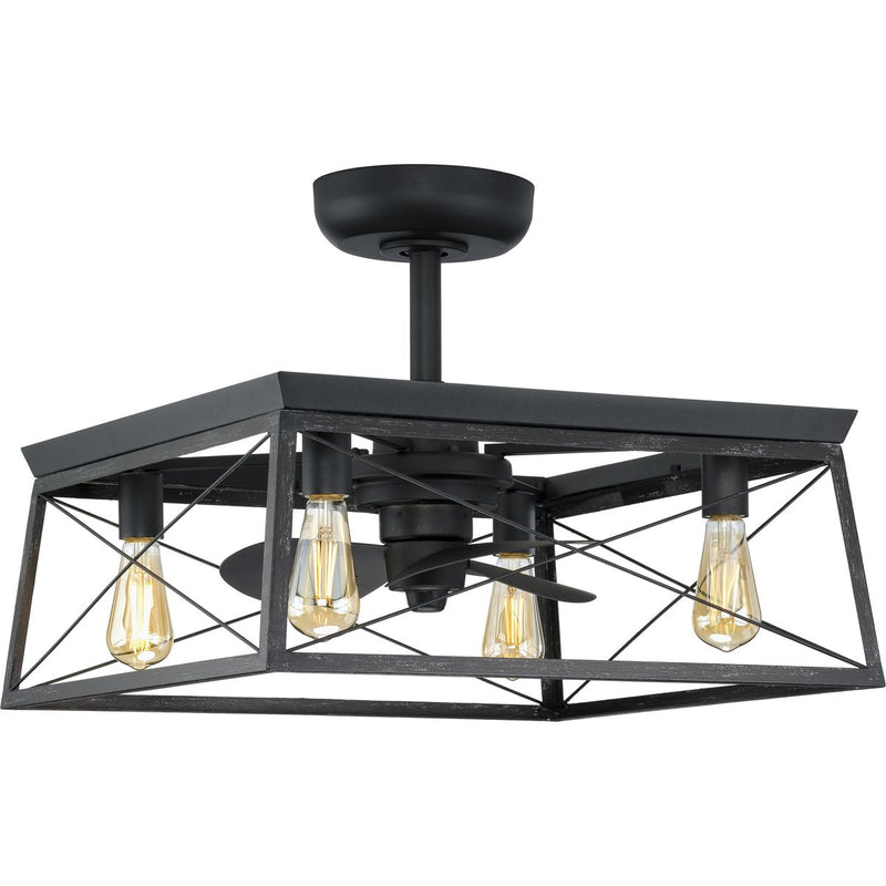 Progress P250067-31M-WB Briarwood Collection 22-Inch 3-Blade Matte Black AC Motor  Farmhouse Ceiling Fan Main Image.jpg