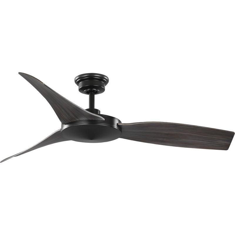 Progress P250071-31M Spicer Collection 54" Three-Blade Antique Black/Matte Black Indoor/Outdoor DC Motor Contemporary Ceiling Fan Main Image.jpg