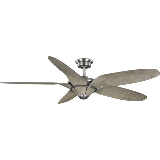 Progress P250073-081 Mesilla Collection 60" Five-Blade White Barnwood/Antique Nickel Indoor/Outdoor DC Motor Urban Industrial Ceiling Fan Main Image.jpg