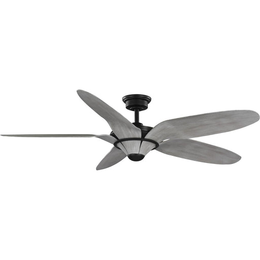 Progress P250073-182 Mesilla Collection 60" Five-Blade Gray Weathered Wood/Black Indoor/Outdoor DC Motor Urban Industrial Ceiling Fan Main Image.jpg