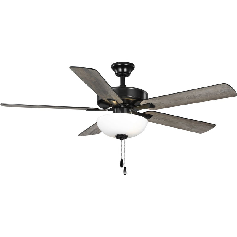 Progress P250078-31M-WB AirPro 52 in. Matte Black 5-Blade ENERGY STAR Rated AC Motor Transitional Ceiling Fan with Light Main Image.jpg