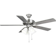 Progress P250081-009-WB AirPro 52 in. Brushed Nickel 5-Blade AC Motor Transitional Ceiling Fan with Light Main Image.jpg