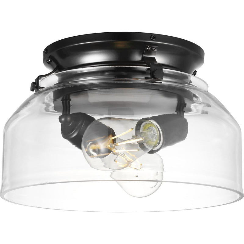 Progress P260000-31M-WB Springer Collection Matte Black Clear Glass Light Kit Main Image.jpg