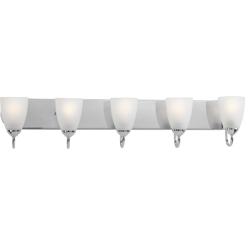 Progress P2713-15 Gather Collection Five-Light Polished Chrome Etched Glass Traditional Bath Vanity Light Main Image.jpg
