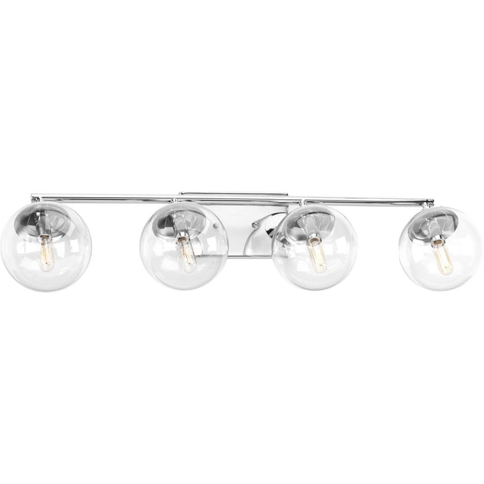 Progress P2857-15 Mod Collection Four-Light Polished Chrome Clear Glass Mid-Century Modern Bath Vanity Light Main Image.jpg