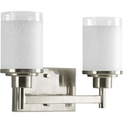 Progress P2977-09 Alexa Collection Two-Light Brushed Nickel Etched Linen With Clear Edge Glass Modern Bath Vanity Light Main Image.jpg