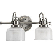 Progress P2991-81 Archie Collection Two-Light Antique Nickel Clear Double Prismatic Glass Coastal Bath Vanity Light Main Image.jpg