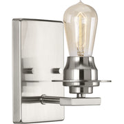 Progress P300008-009 Debut Collection One-Light Brushed Nickel Farmhouse Bath Vanity Light Main Image.jpg