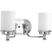 Progress P300013-015 Glide Collection Two-Light Polished Chrome Etched Opal Glass Coastal Bath Vanity Light Main Image.jpg