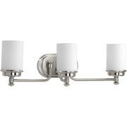 Progress P300014-009 Glide Collection Three-Light Brushed Nickel Etched Opal Glass Coastal Bath Vanity Light Main Image.jpg