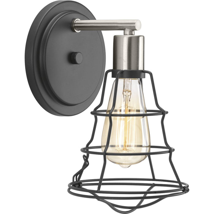 Progress P300028-143 Gauge Collection One-Light Graphite Farmhouse Bath Vanity Light Main Image.jpg