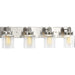 Progress P300048-009 Calhoun Collection Four-Light Brushed Nickel Clear Glass Farmhouse Bath Vanity Light Main Image.jpg