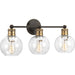 Progress P300051-020 Hansford Collection Three-Light Antique Bronze Clear Glass Coastal Bath Vanity Light Main Image.jpg